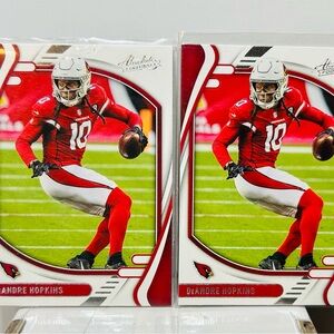 DOUBLE DOSE= DeANDRE HOPKINS 2- 2021 ROOKIE FOOTBALL CARDS!! Both MINT & SHARP!!